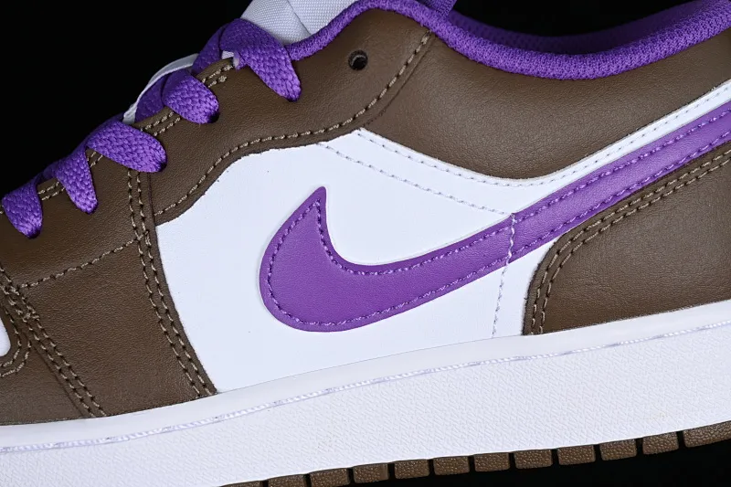 All categories Air Jordan Jordan series basketball shoes Air Jordan 1 Low G version pure original Air Jordan 1 Low "Palomino" AJ1 Joe 1 Mocha Purple Low-top cultural basketball shoes 553560-215